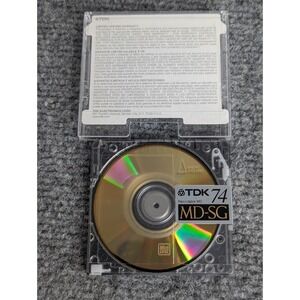 TDK 74 Recordable MD MD-SG Mini Disc Single UNTESTED